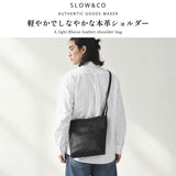 SLOW ショルダーバッグ メンズ レディース 大きめ ブランド スロウ 縦長 斜めがけ バッグ 軽量 本革 ショルダー 肩掛け おしゃれ 革 レザー シンプル 大人 カジュアル 日本製 B5 Cb Shoulder Bag 300S201S