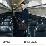 SONNE Business Bag Men's Lightweight Brand SONNE Business Shoulder Simple Black Commuting Sales Briefcase 2WAY Crossbody Shoulder 2 Layer Water Repellent A4 B4 PC 15inch STAR FLYER Brief Bag SOSF001