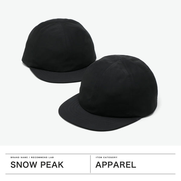 スノーピーク キャップ メンズ レディース ブランド snow peak 深め フラットバイザー シンプル 通気性 ロゴ アウトドア 撥水 軽量 軽い カジュアル ユニセックス Light Mountain Cloth cap AC-25SU017