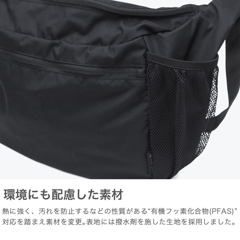 Beg bahu puncak salji untuk lelaki dan wanita, beg crossbody jenama ringan Snow Peak Bag kasual Crossbody Crossbody Crossbody Besar Bergaya Nylon Water Repellent 19L A4 Everyway Gunakan beg bahu tengah AC-25SU403