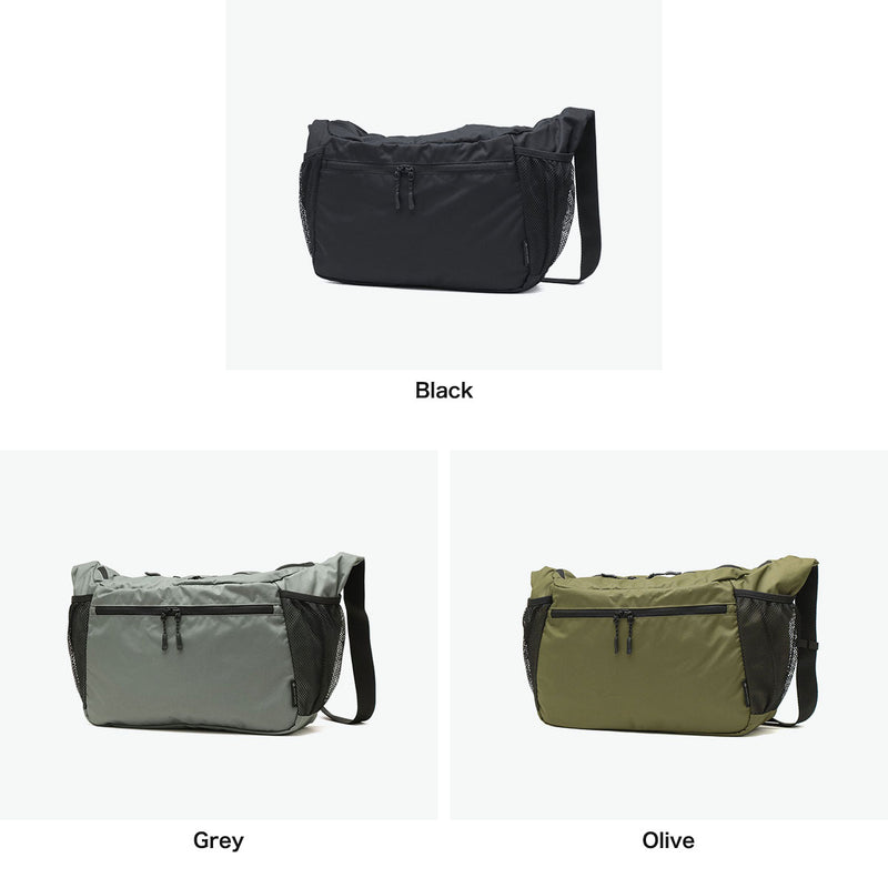 Beg bahu puncak salji untuk lelaki dan wanita, beg crossbody jenama ringan Snow Peak Bag kasual Crossbody Crossbody Crossbody Besar Bergaya Nylon Water Repellent 19L A4 Everyway Gunakan beg bahu tengah AC-25SU403
