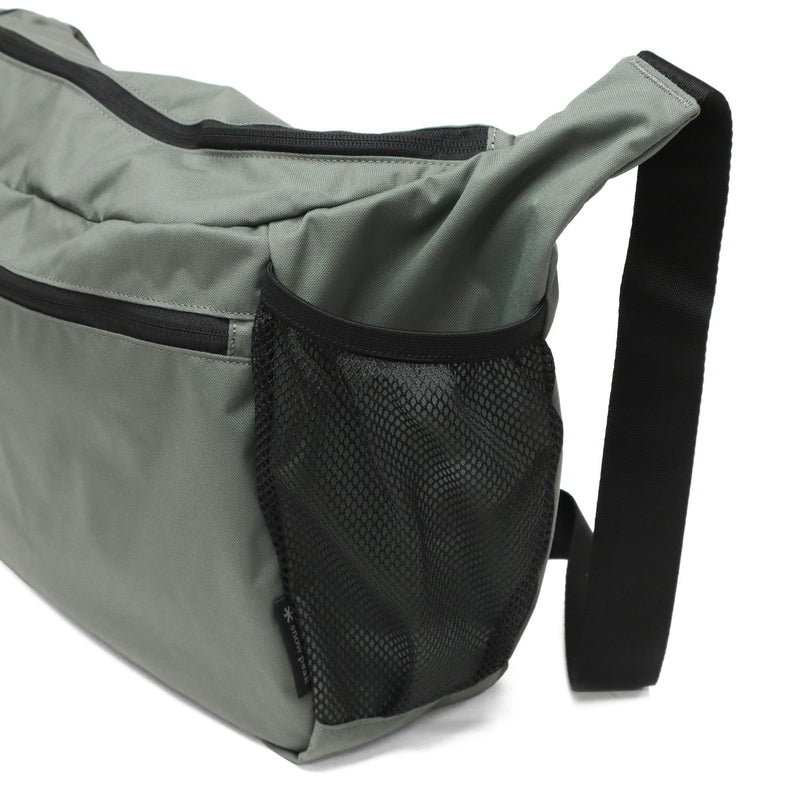 Beg bahu puncak salji untuk lelaki dan wanita, beg crossbody jenama ringan Snow Peak Bag kasual Crossbody Crossbody Crossbody Besar Bergaya Nylon Water Repellent 19L A4 Everyway Gunakan beg bahu tengah AC-25SU403