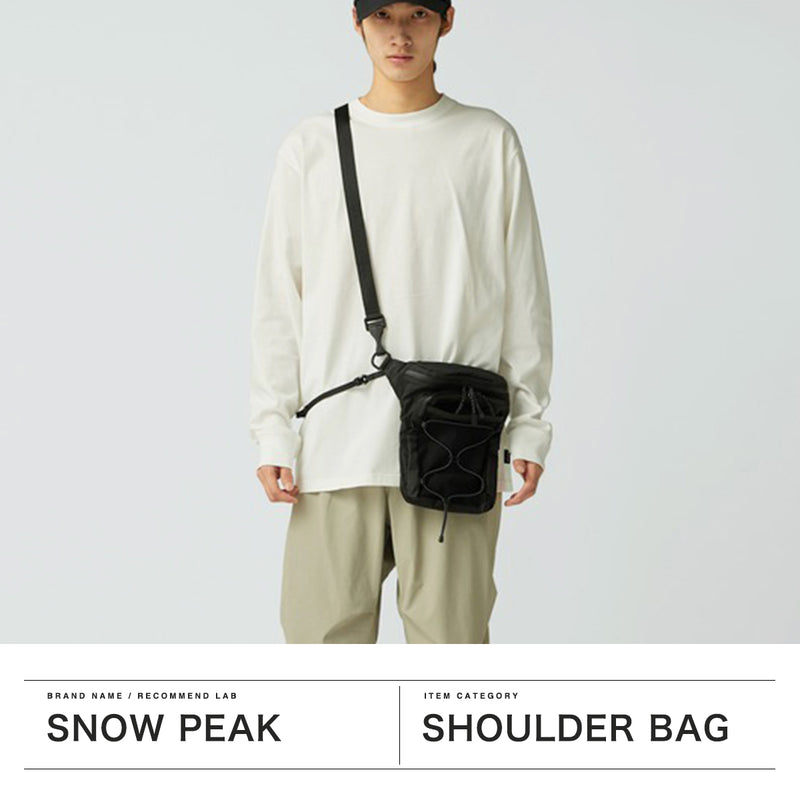スノーピーク ショルダーバッグ メンズ レディース snow peak 斜めがけ 小さめ 小さい ブランド 大人 軽量 軽い ナイロン 丈夫 縦型 ショルダー かっこいい アウトドア A5 ALK Shoulder Bag AC-25AU010