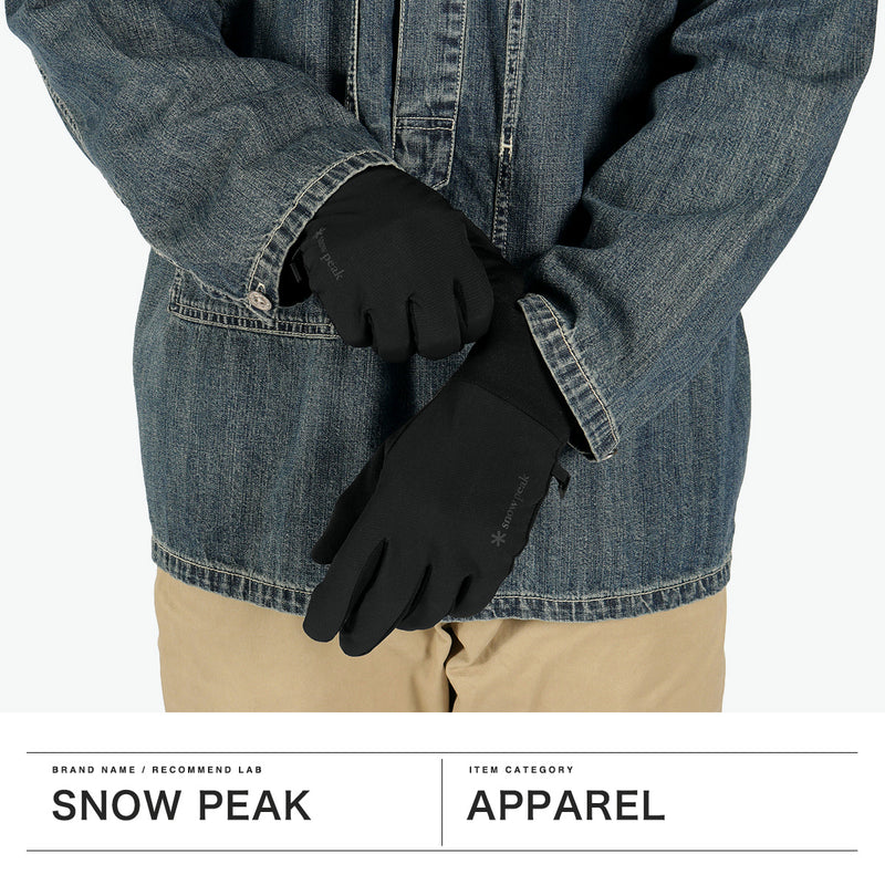 スノーピーク 手袋 メンズ レディース 防寒 スマホ snow peak グローブ フリース ストレッチ 伸縮 スマホ対応 防風 アウトドア 秋冬 シンプル ロゴ 暖かい 薄い おしゃれ ブランド Polartec Power Stretch Gloves AC-25AU019