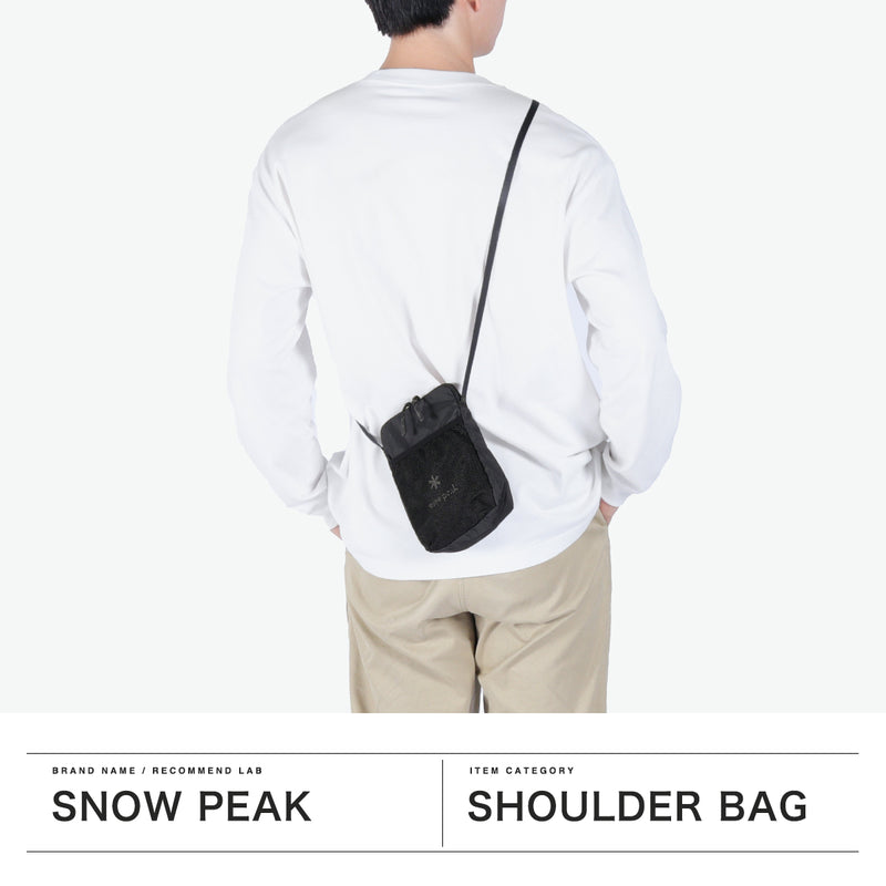 スノーピーク サコッシュ メンズ レディース 軽量 縦型 オシャレ snow peak ブランド バッグ 小さめ コンパクト ナイロン ショルダーバッグ 斜めがけ ロゴ アウトドア 軽い New Standard Sacoche NSD-AC-25AU004