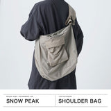 スノーピーク ショルダーバッグ メンズ レディース 斜めがけ 大きめ snow peak ブランド カジュアル ショルダー バッグ 斜め掛け 肩掛け 巾着 大容量 軽量 B4 ナイロン 縦型 Ripstop Wrap Cross Bag SB-26SU002