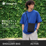 スノーピーク ショルダーバッグ サコッシュ メンズ レディース コンパクト snow peak ミニショルダー ブランド 人工皮革 スエード 斜めがけ 肩かけ カジュアル 小さめ 薄い Ultra Suede Shoulder Bag 100261SB06