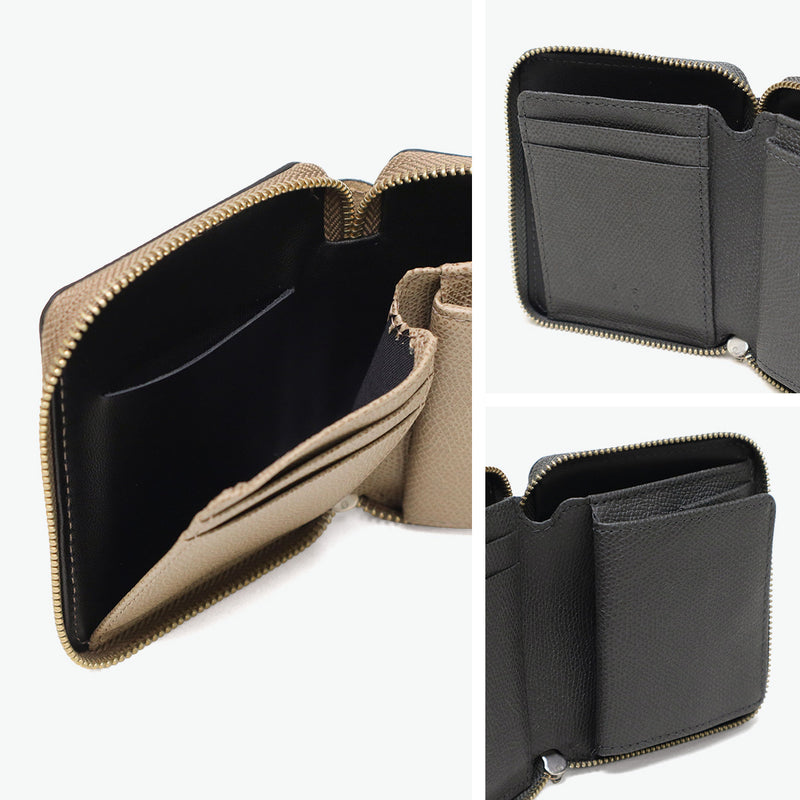 ソポ 二つ折り財布 レディース メンズ ブランド box型小銭入れ ブランド ファスナー SOPO 札 小銭 本革 財布 小銭入れあり ラウンドファスナー 小さめ 革 レザー 牛革 大人 日本製 ROUND ZIP PURSE-DEG/VAL SO36