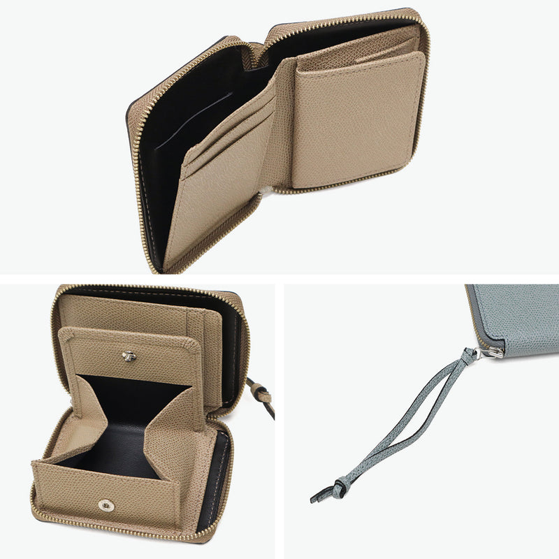ソポ 二つ折り財布 レディース メンズ ブランド box型小銭入れ ブランド ファスナー SOPO 札 小銭 本革 財布 小銭入れあり ラウンドファスナー 小さめ 革 レザー 牛革 大人 日本製 ROUND ZIP PURSE-DEG/VAL SO36