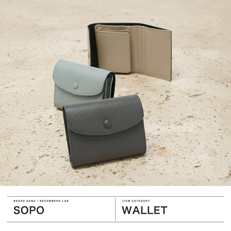 ソポ 財布 二つ折り財布 レディース メンズ コンパクト 二つ折り SOPO 二つ折 おしゃれ 薄型 薄い BOX型小銭入れ ミニ財布 小さめ 小銭入れあり 小銭入れ ミニ 本革 日本製 ROLL WALLETl-DEG/VAL SO57