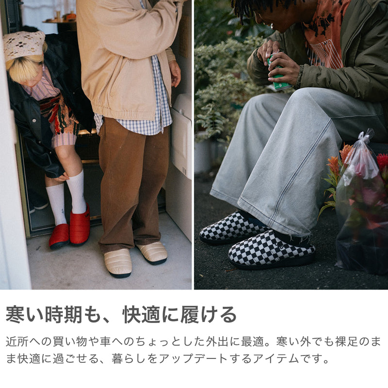 【正規取扱店】 SUBU サンダル メンズ レディース 冬 スブ ドット ピンク ブラック 冬用 秋冬 サンダル ブランド おしゃれ オフィス あったか 暖かい 外履き 室内 ルームシューズ 起毛 スリッパ スリッポン F-LINE SB001