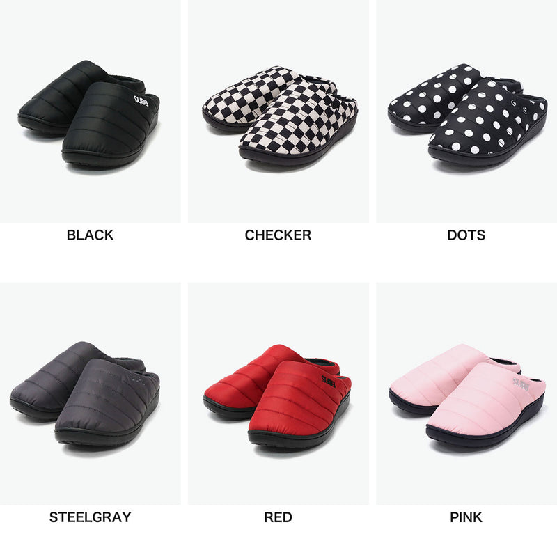 【正規取扱店】 SUBU サンダル メンズ レディース 冬 スブ ドット ピンク ブラック 冬用 秋冬 サンダル ブランド おしゃれ オフィス あったか 暖かい 外履き 室内 ルームシューズ 起毛 スリッパ スリッポン F-LINE SB001