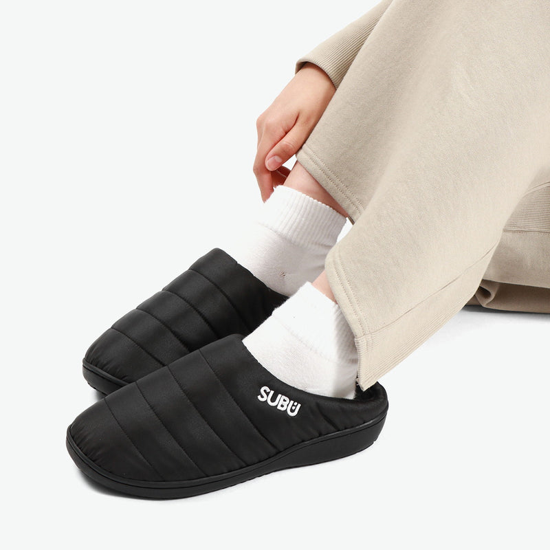 【正規取扱店】 SUBU サンダル メンズ レディース 冬 スブ ドット ピンク ブラック 冬用 秋冬 サンダル ブランド おしゃれ オフィス あったか 暖かい 外履き 室内 ルームシューズ 起毛 スリッパ スリッポン F-LINE SB001