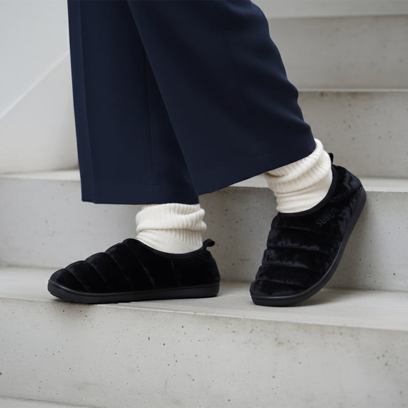 【正規取扱店】 SUBU サンダル メンズ レディース 冬 スブ ブランド おしゃれ 黒 暖かい 秋冬 シューズ スリッパ ホラー ベルベット 高反発 限定 HORROR DOTS VAMP VELVET SB039