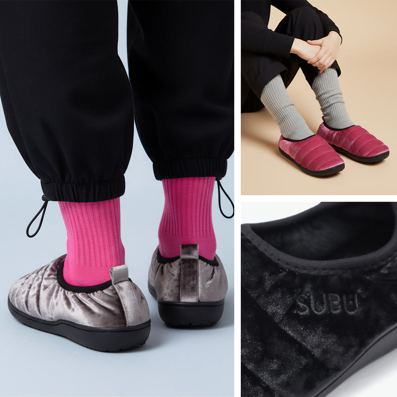 【正規取扱店】 SUBU サンダル メンズ レディース 冬 スブ ブランド おしゃれ 黒 暖かい 秋冬 シューズ スリッパ ホラー ベルベット 高反発 限定 HORROR DOTS VAMP VELVET SB039