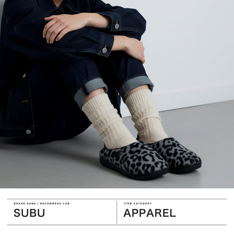 【正規取扱店】 SUBU サンダル メンズ レディース 冬 スブ ブランド おしゃれ 黒 暖かい 秋冬 シューズ スリッパ ホラー ウール レオパード 高反発 限定 HORROR DOTS VAMP LEOPARDO SB042