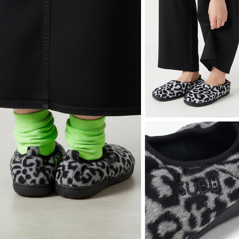 【正規取扱店】 SUBU サンダル メンズ レディース 冬 スブ ブランド おしゃれ 黒 暖かい 秋冬 シューズ スリッパ ホラー ウール レオパード 高反発 限定 HORROR DOTS VAMP LEOPARDO SB042