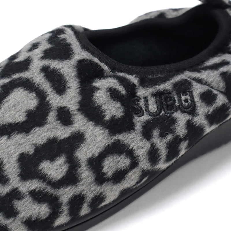 【正規取扱店】 SUBU サンダル メンズ レディース 冬 スブ ブランド おしゃれ 黒 暖かい 秋冬 シューズ スリッパ ホラー ウール レオパード 高反発 限定 HORROR DOTS VAMP LEOPARDO SB042