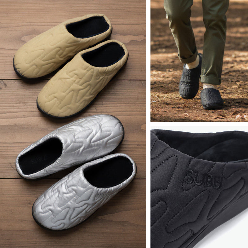 【正規取扱店】 SUBU サンダル メンズ レディース 冬 スブ ブラック 冬用 秋冬 サンダル ブランド おしゃれ オフィス あったか 暖かい 外履き 室内 ルームシューズ 起毛 スリッパ スリッポン ORIGINALS OUTLINE SB013