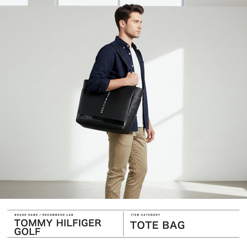 トミー ヒルフィガー ゴルフ トートバッグ メンズ レディース A4 B4 大きめ TOMMY HILFIGER GOLF 軽量 大容量 カジュアル ブランド 横 自立 トート バッグ 持ち手 長め 合皮 FACE THMG3FB5