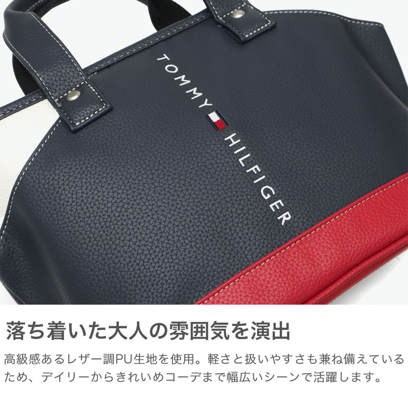 トミー ヒルフィガー ゴルフ カートバッグ メンズ レディース 小さめ トートバッグ TOMMY HILFIGER GOLF 軽量 カジュアル ブランド 自立 トート バッグ 合皮 小さい A5 ラウンドバッグ FACE THMG3FBD