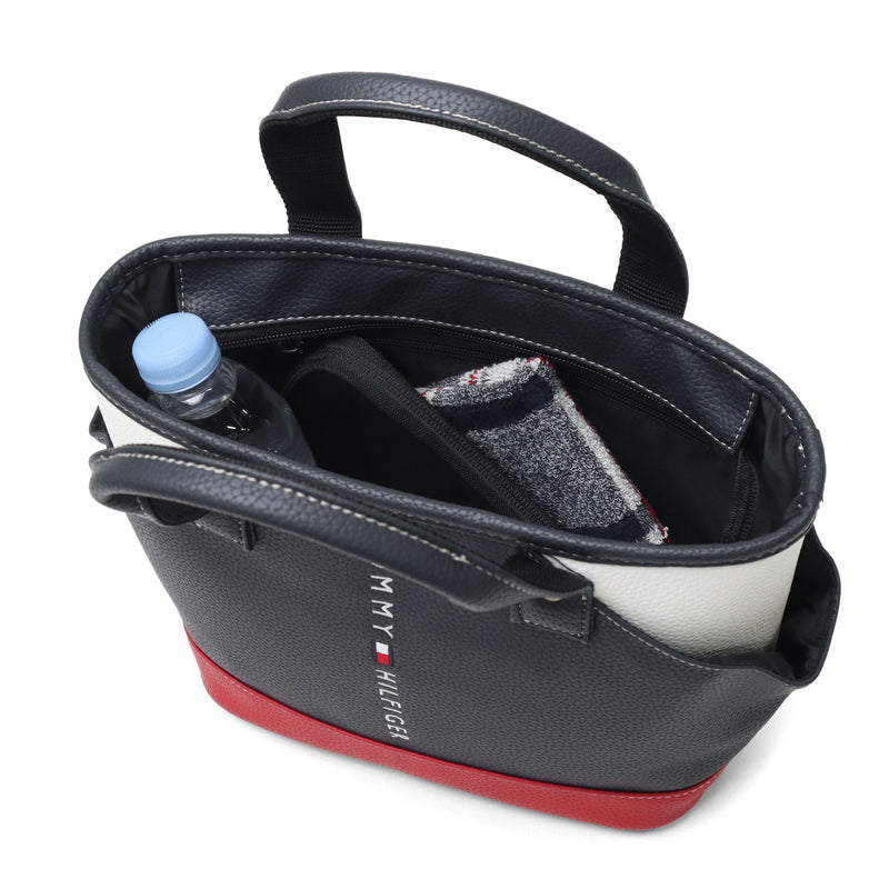 トミー ヒルフィガー ゴルフ カートバッグ メンズ レディース 小さめ トートバッグ TOMMY HILFIGER GOLF 軽量 カジュアル ブランド 自立 トート バッグ 合皮 小さい A5 ラウンドバッグ FACE THMG3FBD