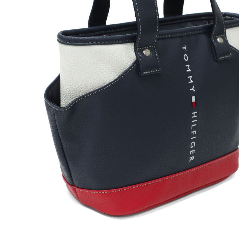 トミー ヒルフィガー ゴルフ カートバッグ メンズ レディース 小さめ トートバッグ TOMMY HILFIGER GOLF 軽量 カジュアル ブランド 自立 トート バッグ 合皮 小さい A5 ラウンドバッグ FACE THMG3FBD