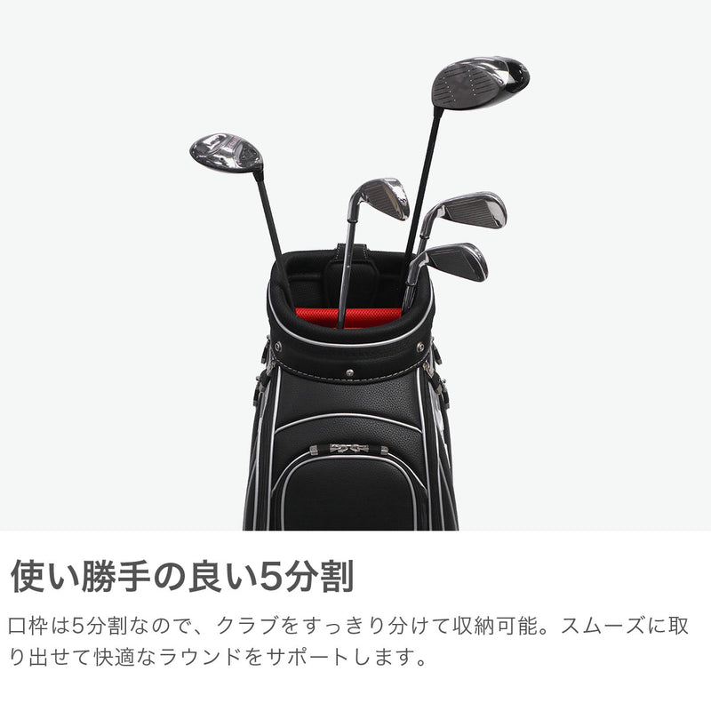 トミー ヒルフィガー ゴルフ キャディバッグ メンズ レディース TOMMY HILFIGER GOLF おしゃれ 5分割 9型 46インチ 合皮 フード ブランド フェイスカートキャディバッグ カートキャディバッグ FACE THMG3FC4
