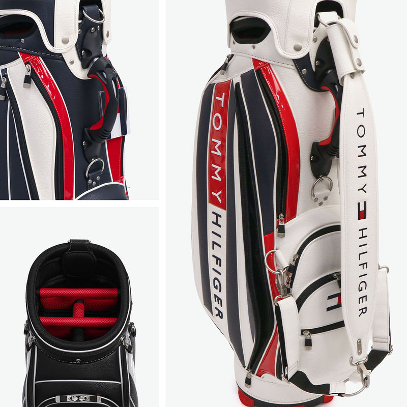 トミー ヒルフィガー ゴルフ キャディバッグ メンズ レディース TOMMY HILFIGER GOLF おしゃれ 5分割 9型 46インチ 合皮 フード ブランド フェイスカートキャディバッグ カートキャディバッグ FACE THMG3FC4