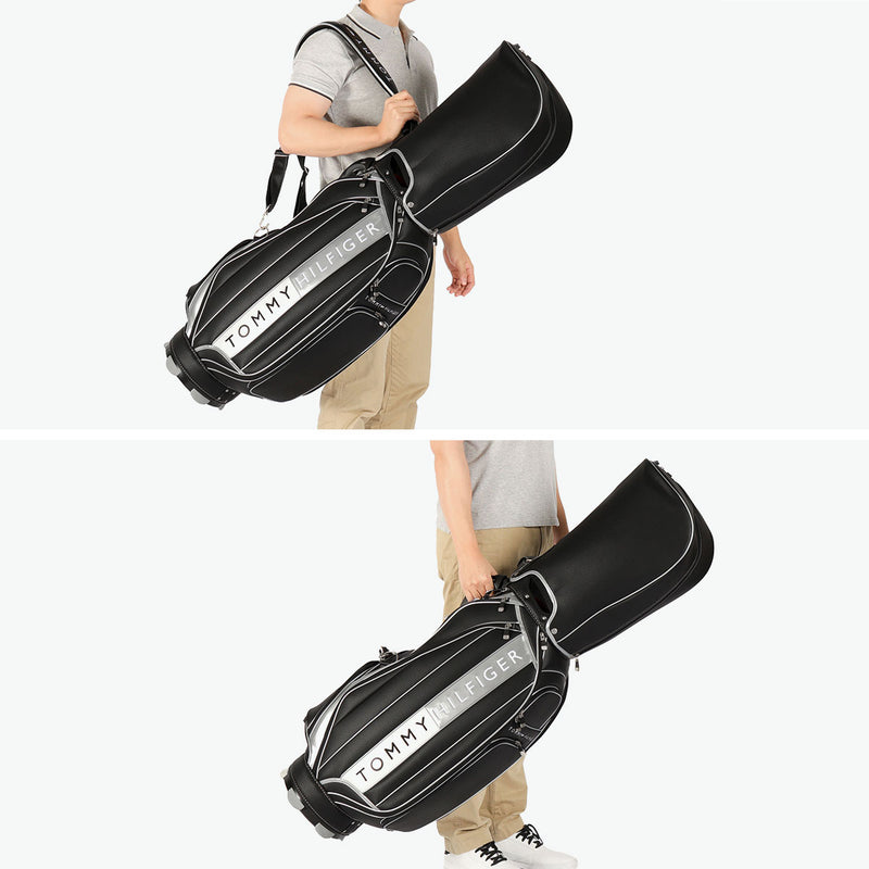 トミー ヒルフィガー ゴルフ キャディバッグ メンズ レディース TOMMY HILFIGER GOLF おしゃれ 5分割 9型 46インチ 合皮 フード ブランド フェイスカートキャディバッグ カートキャディバッグ FACE THMG3FC4