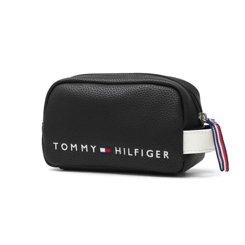 トミー ヒルフィガー ゴルフ ゴルフポーチ ブランド ポーチ メンズ 小物入れ 小さめ 自立 TOMMY HILFIGER GOLF 小物 入れ 合皮 ボール入れ ラウンドポーチ ミニポーチ FACE THMG1FBH