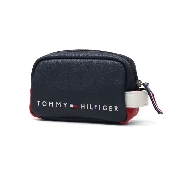 トミー ヒルフィガー ゴルフ ゴルフポーチ ブランド ポーチ メンズ 小物入れ 小さめ 自立 TOMMY HILFIGER GOLF 小物 入れ 合皮 ボール入れ ラウンドポーチ ミニポーチ FACE THMG1FBH