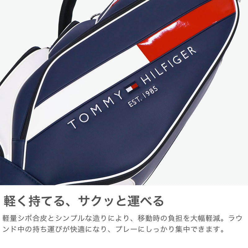 トミー ヒルフィガー ゴルフ キャディバッグ メンズ レディース TOMMY HILFIGER GOLF おしゃれ 9.0型 9型 46インチ 5分割 軽量 カート カート型 合皮 キャディ バッグ カートキャディバッグ ベーシック THMG4SC5
