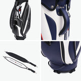 トミー ヒルフィガー ゴルフ キャディバッグ メンズ レディース TOMMY HILFIGER GOLF おしゃれ 9.0型 9型 46インチ 5分割 軽量 カート カート型 合皮 キャディ バッグ カートキャディバッグ ベーシック THMG4SC5