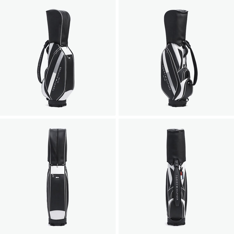 トミー ヒルフィガー ゴルフ キャディバッグ メンズ レディース TOMMY HILFIGER GOLF おしゃれ 9.0型 9型 46インチ 5分割 軽量 カート カート型 合皮 キャディ バッグ カートキャディバッグ ベーシック THMG4SC5