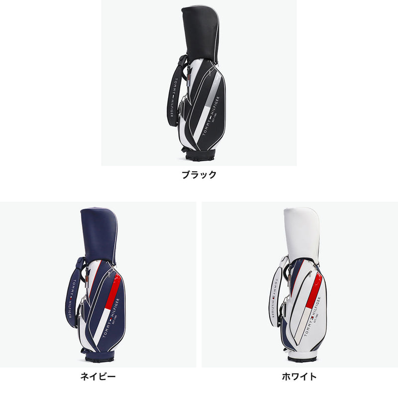 トミー ヒルフィガー ゴルフ キャディバッグ メンズ レディース TOMMY HILFIGER GOLF おしゃれ 9.0型 9型 46インチ 5分割 軽量 カート カート型 合皮 キャディ バッグ カートキャディバッグ ベーシック THMG4SC5