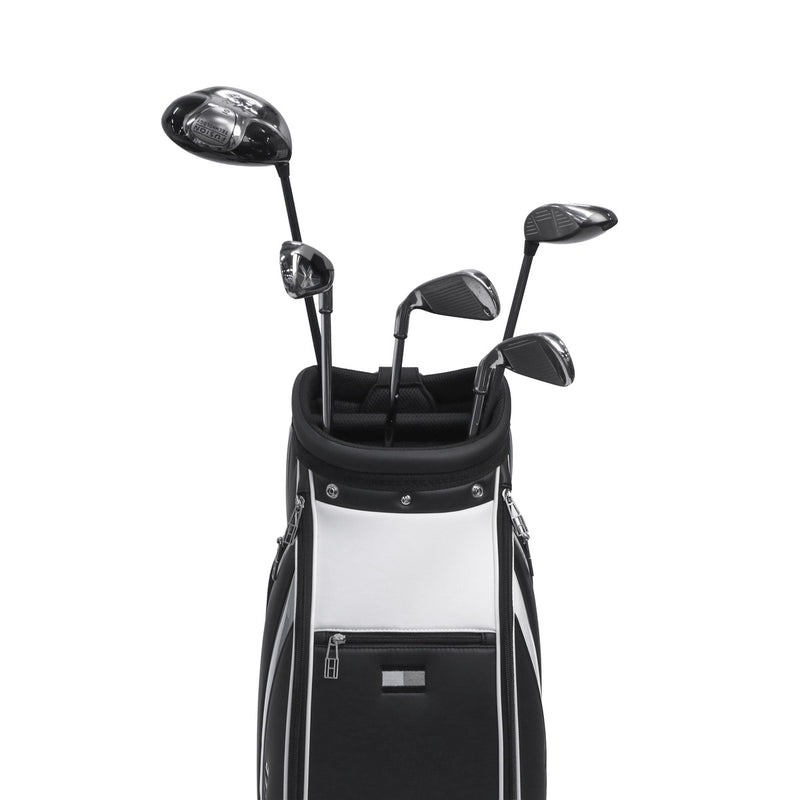 トミー ヒルフィガー ゴルフ キャディバッグ メンズ レディース TOMMY HILFIGER GOLF おしゃれ 9.0型 9型 46インチ 5分割 軽量 カート カート型 合皮 キャディ バッグ カートキャディバッグ ベーシック THMG4SC5