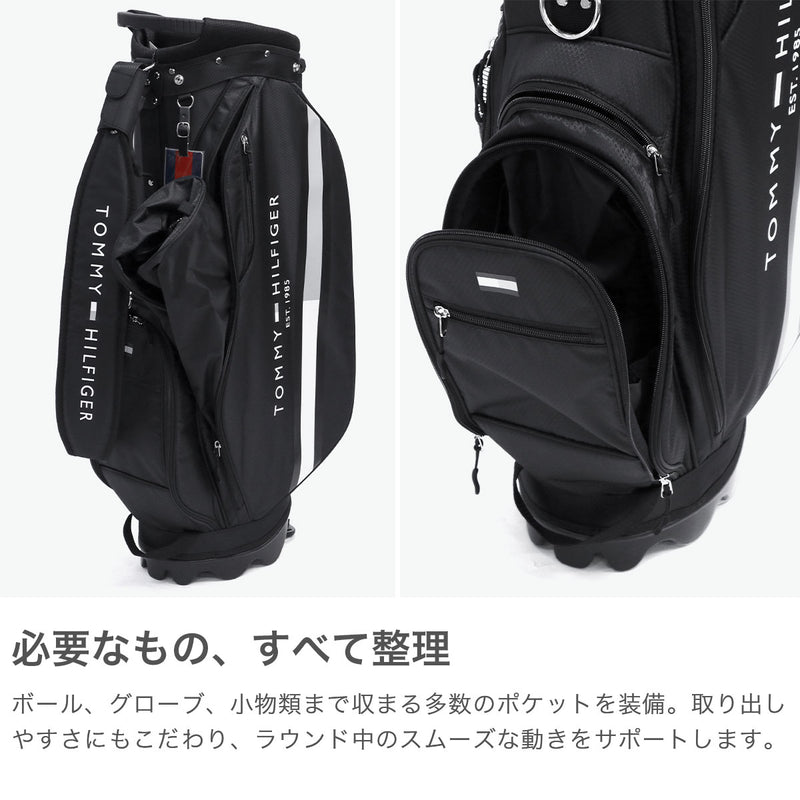 トミー ヒルフィガー ゴルフ キャディバッグ メンズ レディース TOMMY HILFIGER GOLF おしゃれ 9.0型 9型 46インチ 4分割 軽量 スタンド スタンド型 キャディ バッグ ベーシックスタンドアップキャディバッグ THMG4SC6