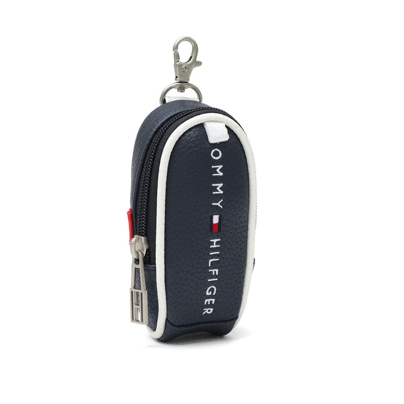 トミー ヒルフィガー ゴルフ ボールポーチ ブランド ボール ポーチ 小物入れ 小さめ 自立 TOMMY HILFIGER GOLF メンズ 小物 入れ 合皮 ミニポーチ ボール入れ 2個 ファスナー FACE THMG5SE2
