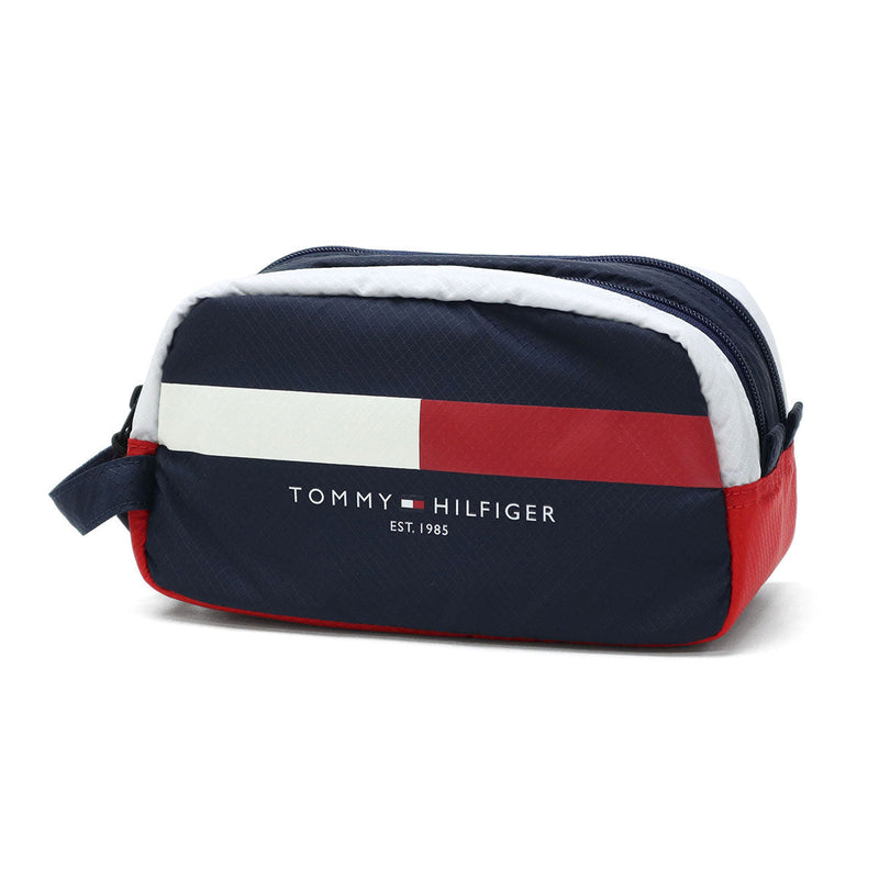 トミー ヒルフィガー ゴルフ ポーチ メンズ レディース 大きめ 小物入れ ブランド マチあり TOMMY HILFIGER GOLF マチ マチ付き おしゃれ 小物 入れ ラウンドポーチ 2層 シグネチャーポーチ THMG4SEB