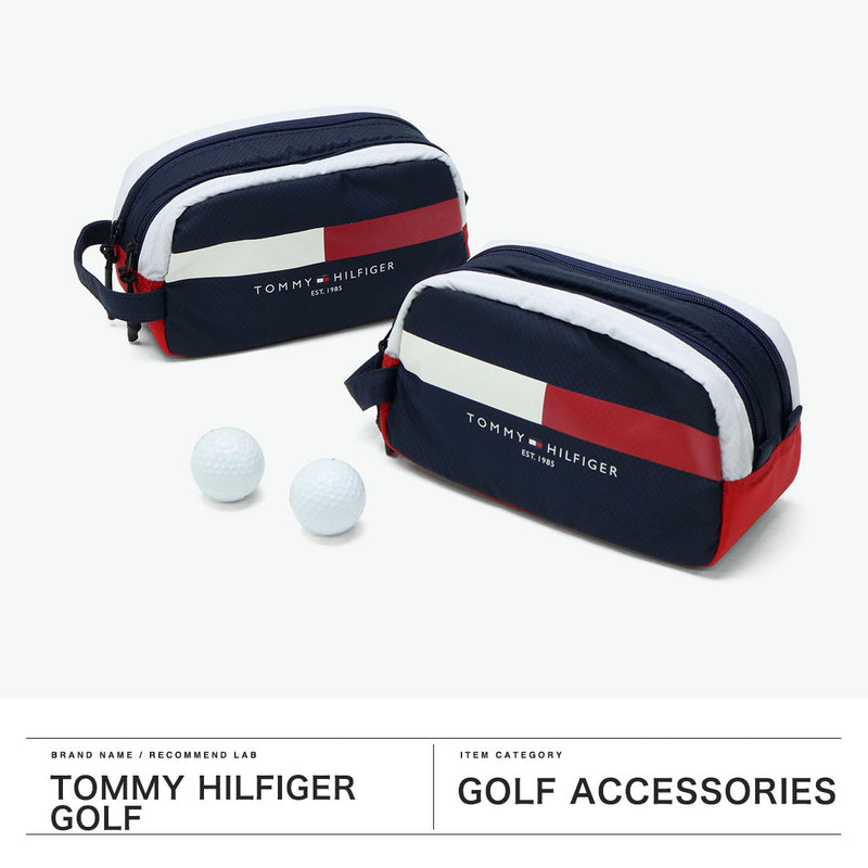 トミー ヒルフィガー ゴルフ ポーチ メンズ レディース 大きめ 小物入れ ブランド マチあり TOMMY HILFIGER GOLF マチ マチ付き おしゃれ 小物 入れ ラウンドポーチ 2層 シグネチャーポーチ THMG4SEB