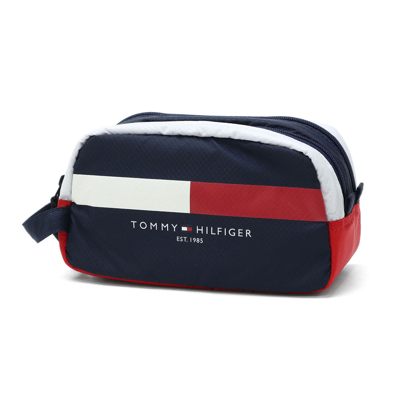 トミー ヒルフィガー ゴルフ ポーチ メンズ レディース 大きめ 小物入れ ブランド マチあり TOMMY HILFIGER GOLF マチ マチ付き おしゃれ 小物 入れ ラウンドポーチ 2層 シグネチャーポーチ THMG4SEB