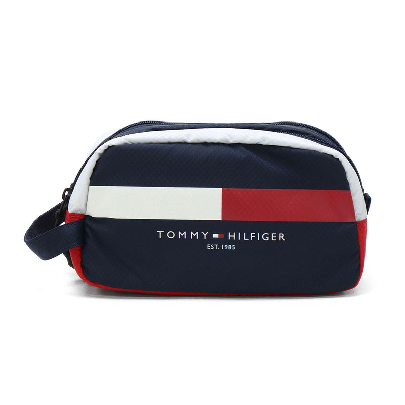 トミー ヒルフィガー ゴルフ ポーチ メンズ レディース 大きめ 小物入れ ブランド マチあり TOMMY HILFIGER GOLF マチ マチ付き おしゃれ 小物 入れ ラウンドポーチ 2層 シグネチャーポーチ THMG4SEB