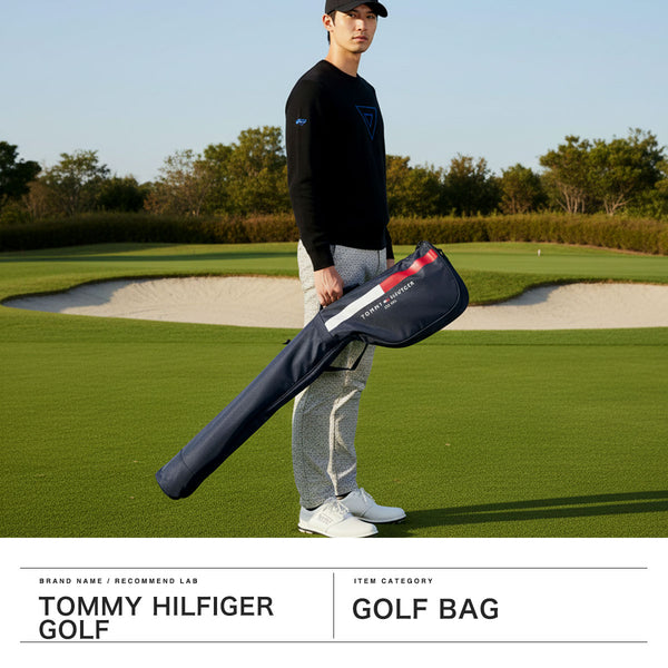 トミー ヒルフィガー ゴルフ クラブケース メンズ レディース 5本 6本 TOMMY HILFIGER GOLF おしゃれ 46インチ 軽量 5～6本収納 ナイロン 練習用 練習 ゴルフクラブバッグ ブランド シグネチャー THMG4SKA