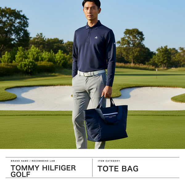 トミー ヒルフィガー ゴルフ トートバッグ メンズ レディース ファスナー付き 大きめ TOMMY HILFIGER GOLF ブランド 大人 おしゃれ トート バッグ 軽量 軽い A4 B4 ナイロン ゴルフ用品 シグネチャー THMG4STA