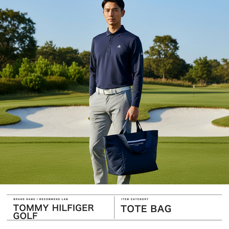 トミー ヒルフィガー ゴルフ トートバッグ メンズ レディース ファスナー付き 大きめ TOMMY HILFIGER GOLF ブランド 大人 おしゃれ トート バッグ 軽量 軽い A4 B4 ナイロン ゴルフ用品 シグネチャー THMG4STA