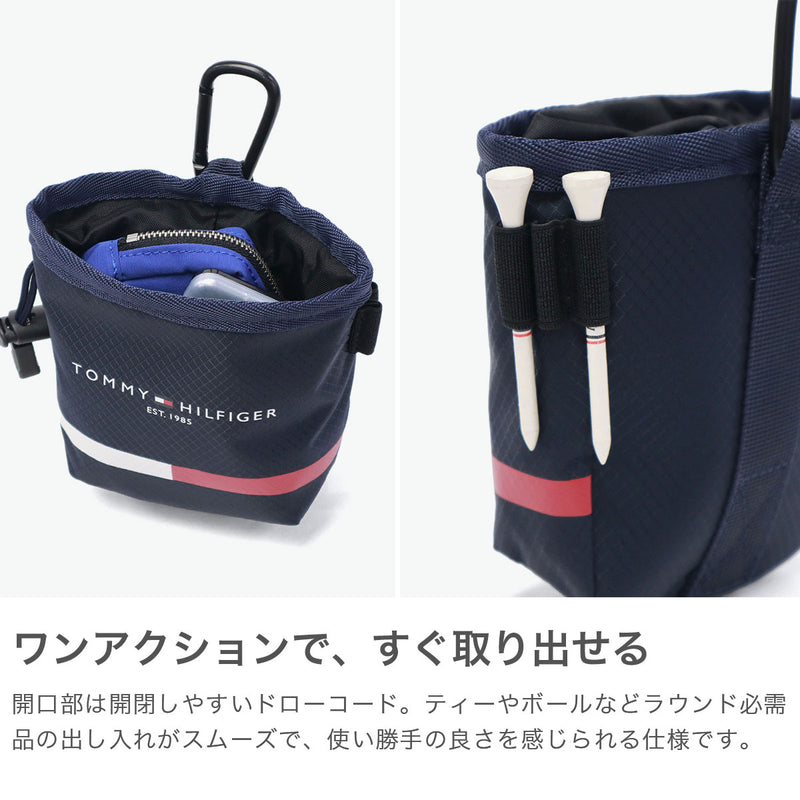 トミー ヒルフィガー ゴルフ ポーチ メンズ レディース 小物入れ ブランド マチあり TOMMY HILFIGER GOLF おしゃれ 小物 入れ ボール 距離計 スコープケース 小さめ ボールポーチ ポーチシグネチャー THMG4FEW