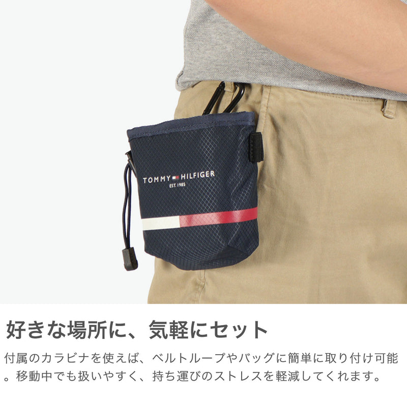 トミー ヒルフィガー ゴルフ ポーチ メンズ レディース 小物入れ ブランド マチあり TOMMY HILFIGER GOLF おしゃれ 小物 入れ ボール 距離計 スコープケース 小さめ ボールポーチ ポーチシグネチャー THMG4FEW