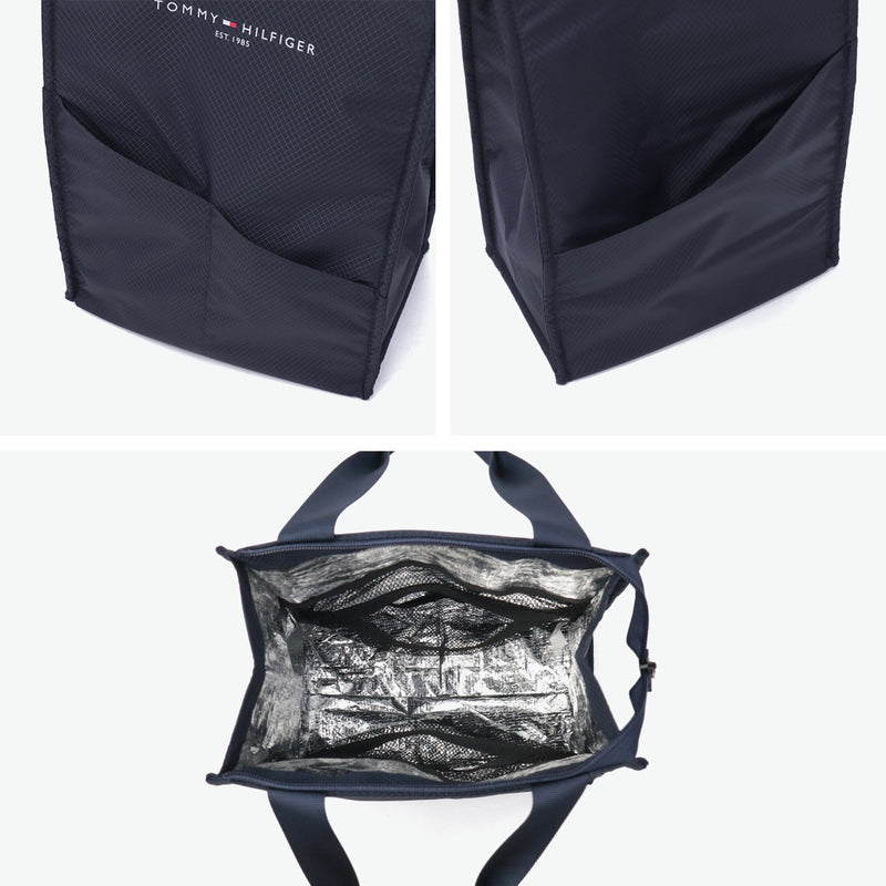 Tommy Hilfiger Golf Tote Bag for Men and Women Zipper A4 Large TOMMY HILFIGER GOLF Cold Insulation Bag Cooler Bag PET Bottle Vertical Vertical Brand Cool Bag Tote THMG4FEZ