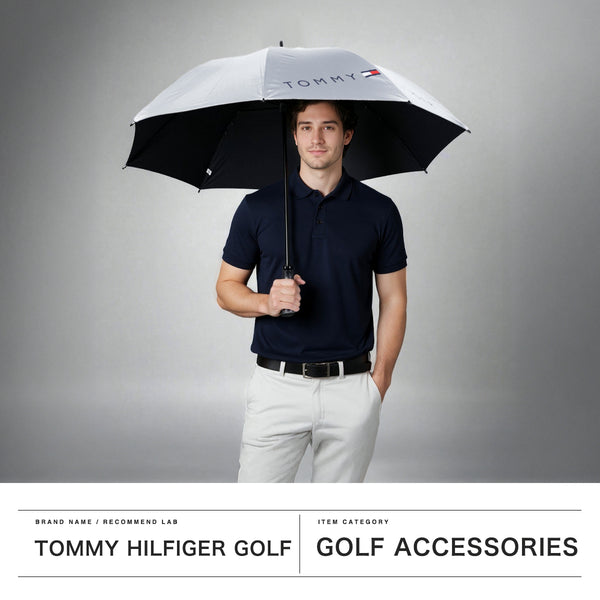 トミー ヒルフィガー ゴルフ 傘 メンズ レディース 晴雨兼用 TOMMY HILFIGER GOLF 大きい 大きめ 日傘 遮光 UVカット ブランド 長傘 丈夫 内側 黒 ゴルフパラソル 軽量 手動 65cm THMG5SK2